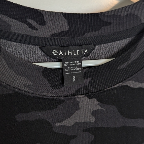 Athleta Balance Lux Black Camo Long Sleeve Dress sz S - Picture 5 of 8